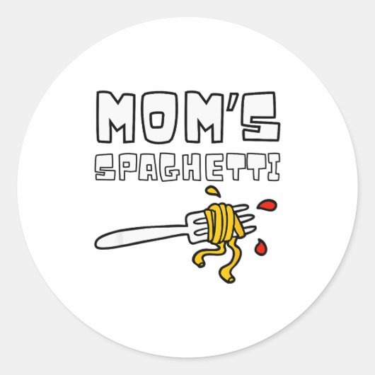 Mom's Spaghetti Funny Toddler Kids  Ronde Sticker (Voorkant)