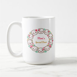 Mom's Special Floral Wreath Mug Mother's Day 2026" Koffiemok