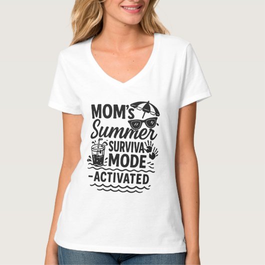 Mom's Summer Survival Mode - geactiveerd T-shirt (Voorkant)