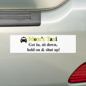 Moms Taxi Bumpersticker (Op auto)