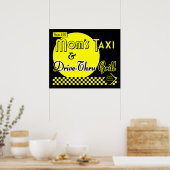Moms Taxi & drive Thru Grill Retro Kitchen Art Poster (Keuken)