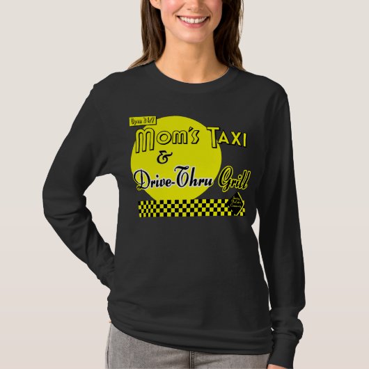 Moms Taxi & Drive-Thru Retro Gezegde T-shirt (Voorkant)