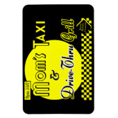 Moms Taxi en drive Thru Grill Funny Retro Gezegde Magneet (Verticaal)