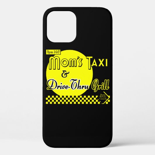 Moms Taxi en drive-Thru Grill Retro iPhone Case (Achterkant)