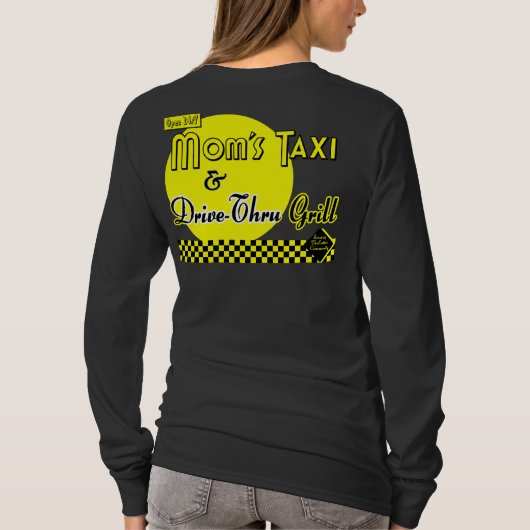 Moms Taxi en drive-Thru Grill Retro T-shirt (Achterkant)