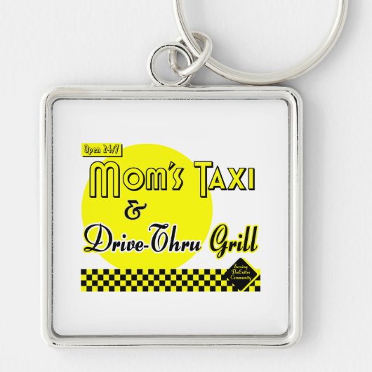 Moms Taxi en drive-Thru Grill Sleutelhanger (Voorkant)