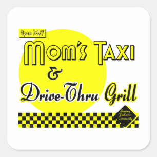 Moms Taxi en drive-Thru Grill Sticker