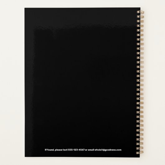 "Mom's Taxi Service" Black & White Jaarlijkse Plan Planner (Achterkant)