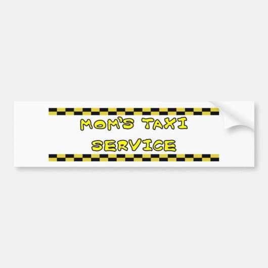 MOMS TAXI SERVICE BUMPERSTICKER (Voorkant)
