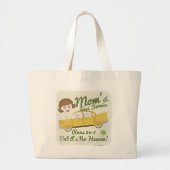 Moms Taxi Service Grappige Cartoon Quote Art Large Grote Tote Bag (Voorkant)