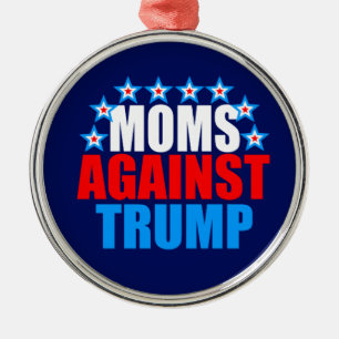 Moms tegen Trump Metalen Ornament