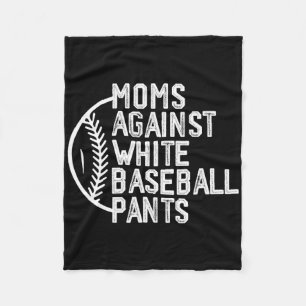 Moms Tegen Witte Honkbal Broek Honkbal Mama Mot Fleece Deken