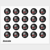 Moms tegen witte honkbalbroek Moederdag Funn Ronde Sticker (Vel)