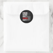 Moms tegen witte honkbalbroek Moederdag Funn Ronde Sticker (Tas)