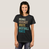 Moms tegen witte honkbalzuigers t-shirt (Voorkant volledig)