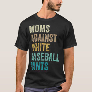 Moms tegen witte honkbalzuigers t-shirt