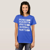 Moms tegen witte honkbalzuigers t-shirt (Voorkant volledig)