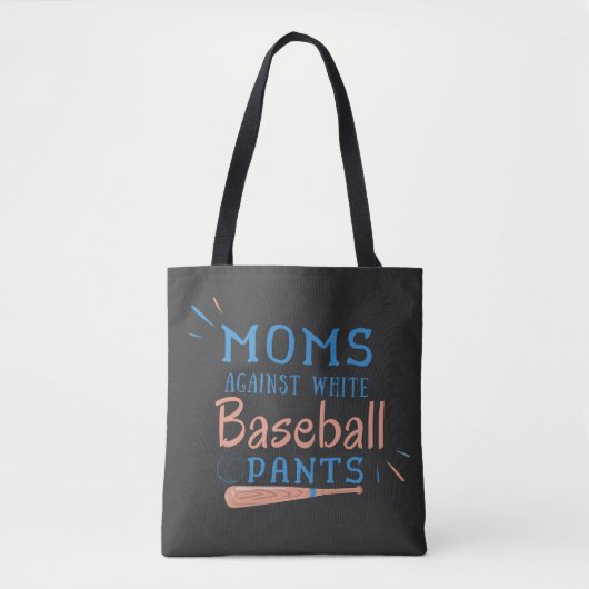 Moms Tegen witte honkbalzuigers Tote Bag (Voorkant)