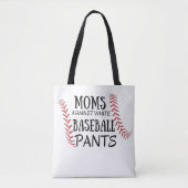 Moms Tegen witte honkbalzuigers Tote Bag (Voorkant)