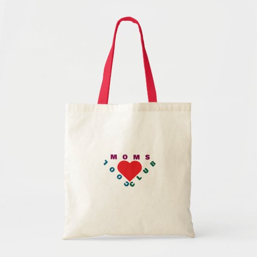  Moms Tote Bag with Heart and Flowers – Cute Gift  (Voorkant)