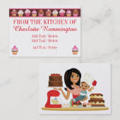 Mom's Treats / Cupcake / Bakkerij Zakelijk Contactkaartje (Voorkant / Achterkant)