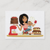 Mom's Treats / Cupcake / Bakkerij Zakelijk Contactkaartje (Achterkant)