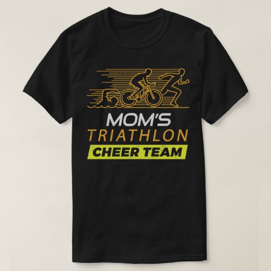 Moms Triathlon Supporters Family Cheer 2 T-shirt (Design voorkant)