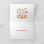 Mom's Tulips Customizable Kaart (Binnen)