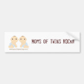 Moms van tweeling ROCK!! Bumpersticker (Voorkant)