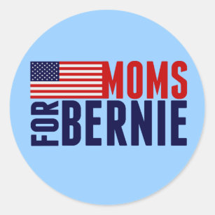Moms voor Bernie Ronde Sticker
