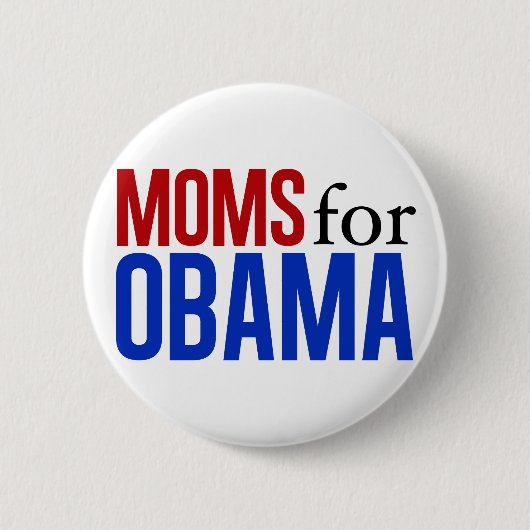 Moms voor Obama Ronde Button 5,7 Cm (Voorkant)