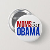 Moms voor Obama Ronde Button 5,7 Cm (Voorkant /achterkant)
