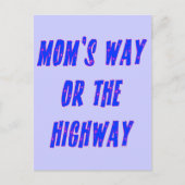 Moms Way of the Highway Gezegde Briefkaart (Voorkant)