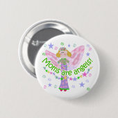 Moms zijn Angels Ronde Button 5,7 Cm (Voorkant /achterkant)
