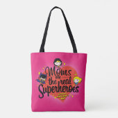 Moms zijn de echte superhelden tote bag (Achterkant)