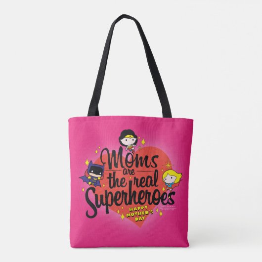 Moms zijn de echte superhelden tote bag (Achterkant)
