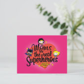 Moms zijn de echte superhelden uitnodiging briefkaart (Staand voorkant)