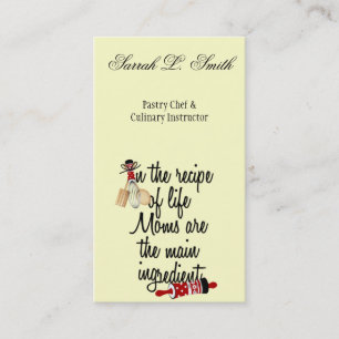 Moms zijn het belangrijkste ingrediënt Visitekaar Contactkaartje
