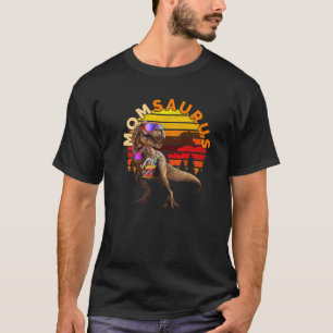 MOMSAURUS Jurassic T Rex Mam Beach World D T-shirt