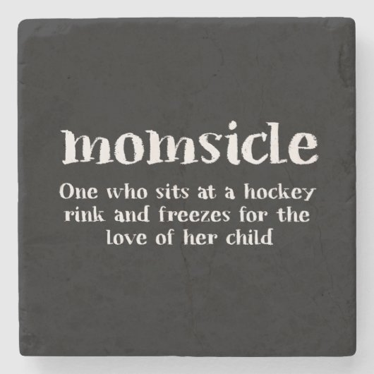 Momsicle - Hockey mama Stenen Onderzetter (Voorkant)