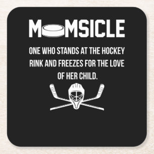 Momsicle Hockey MOM Kartonnen Onderzetters