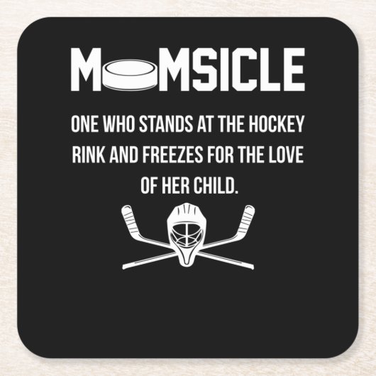 Momsicle Hockey MOM Kartonnen Onderzetters (Voorkant)