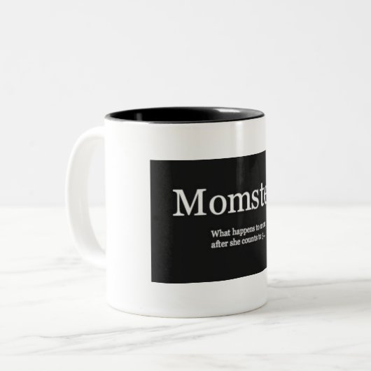 Momster Coffee Cup Tweekleurige Koffiemok (Voorkant links)