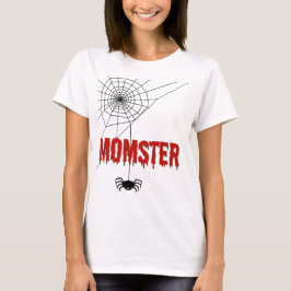 Momster Dripping Blood Font and Spider T-shirt