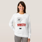 Momster Dripping Blood Font and Spider T-shirt (Voorkant volledig)