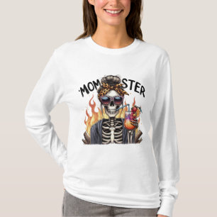 Momster: Een skeletmoeder in brand Drink Sangria T-shirt