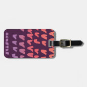 momster- en handgetekende patronen bagagelabel (Voorkant horizontaal)