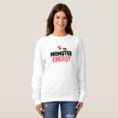 Momster Energy Schattige Spooky Halloween Ghost Trui (Voorkant volledig)