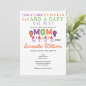 Momster Funny Halloween Mummy Witch Baby shower Kaart (Staand voorkant)