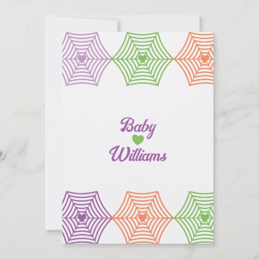 Momster Funny Halloween Mummy Witch Baby shower Kaart (Achterkant)